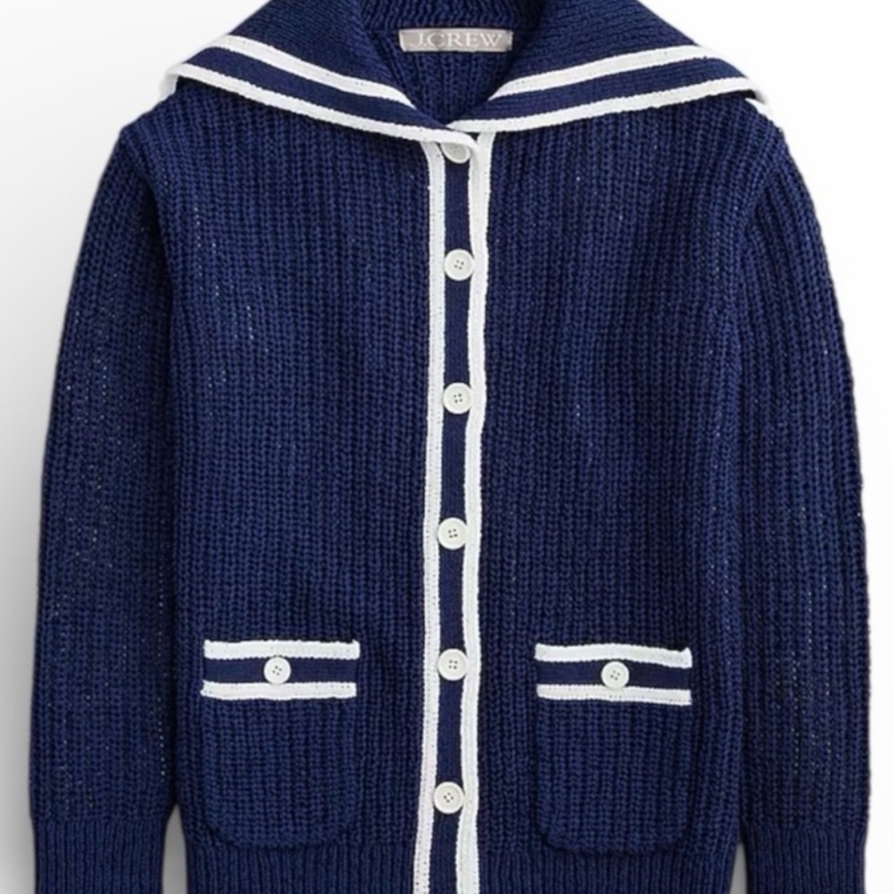 J. Crew Textured Sailor Cardigan - Picture 2 of 8